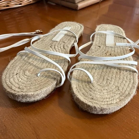 ASOS DESIGN Jamila toe loop espadrille , White, Women's US10 - Picture 4 of 10